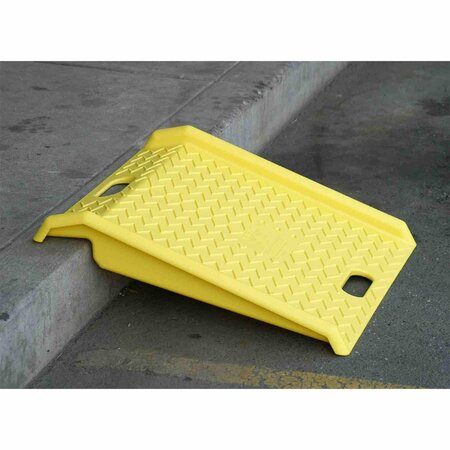 EAGLE PARKING STOPS, SPEED BUMP, POLY CURB RAMP, POLY DOCKPLATE, Poly Curb Ramp-Yellow 1000 # Load 1794